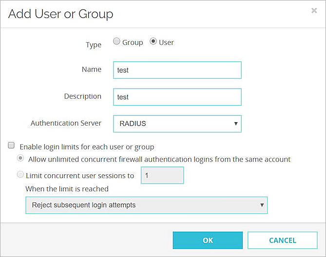 Screen shot of the Add User or Group dialog box